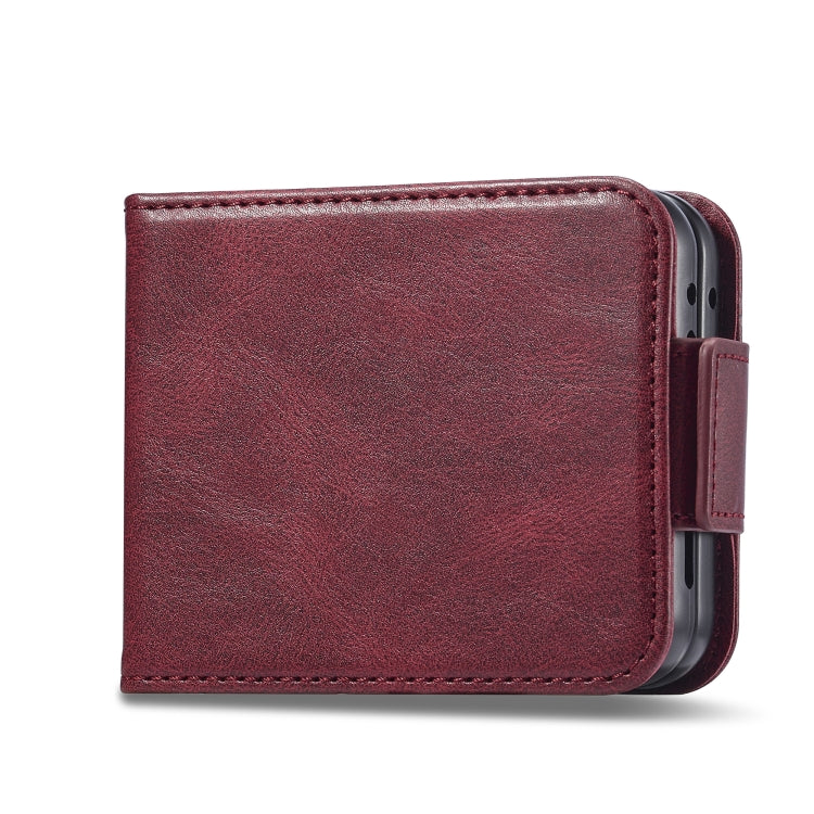 For Samsung Galaxy Z Flip6 / Flip7 FE LC.IMEEKE RFID Anti-theft Leather Phone Case(Red)