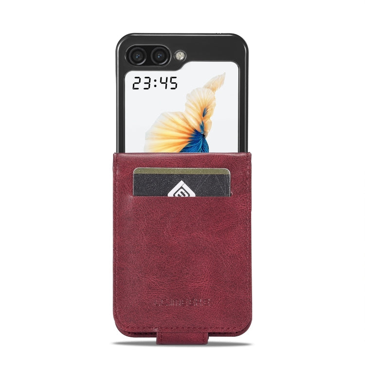 For Samsung Galaxy Z Flip6 / Flip7 FE LC.IMEEKE RFID Anti-theft Leather Phone Case(Red)