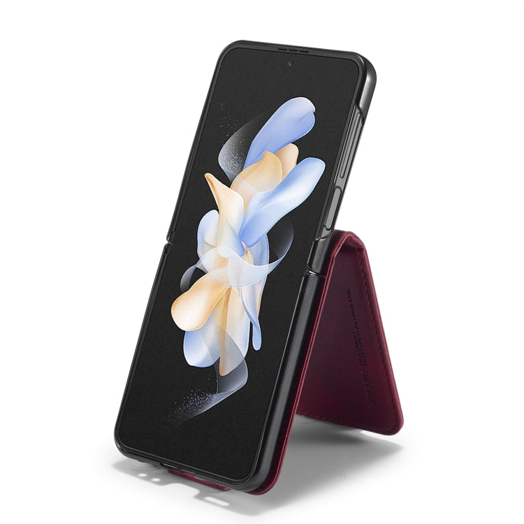 For Samsung Galaxy Z Flip6 / Flip7 FE LC.IMEEKE RFID Anti-theft Leather Phone Case(Red)