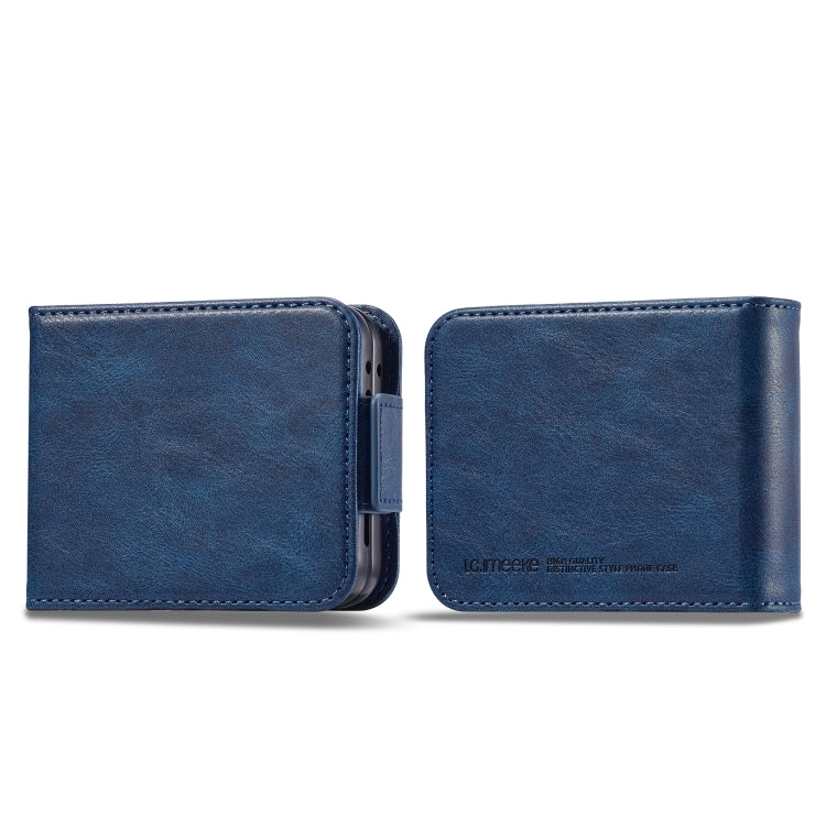 For Samsung Galaxy Z Flip6 / Flip7 FE LC.IMEEKE RFID Anti-theft Leather Phone Case(Blue)