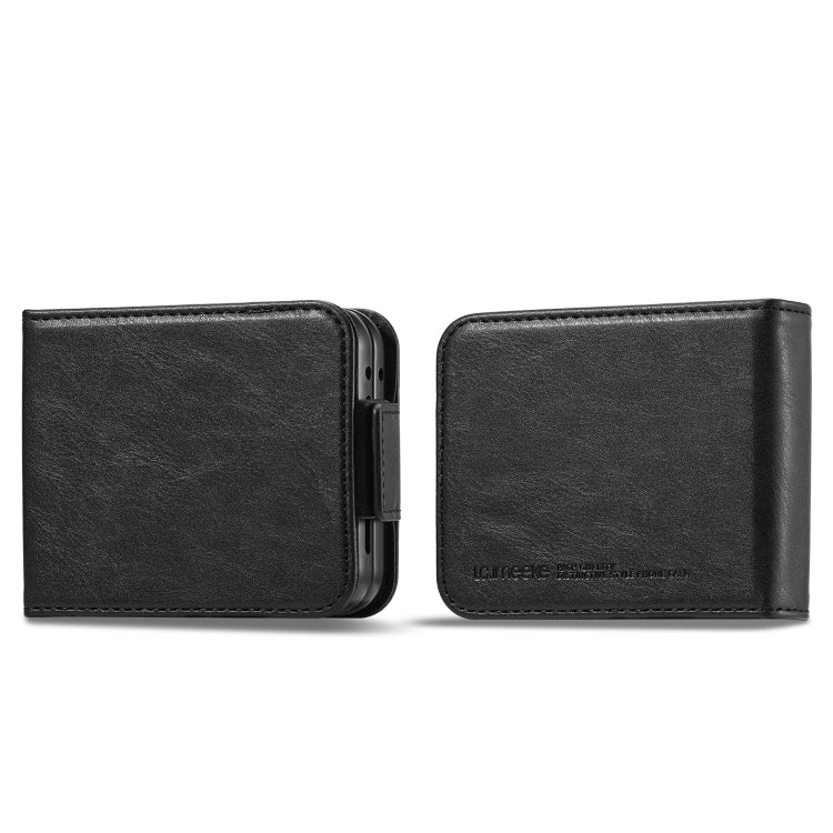 Pour Samsung Galaxy Z Flip6 / Flip7 FE LC.IMEEKE Étui de téléphone en cuir anti-RFID (Noir)