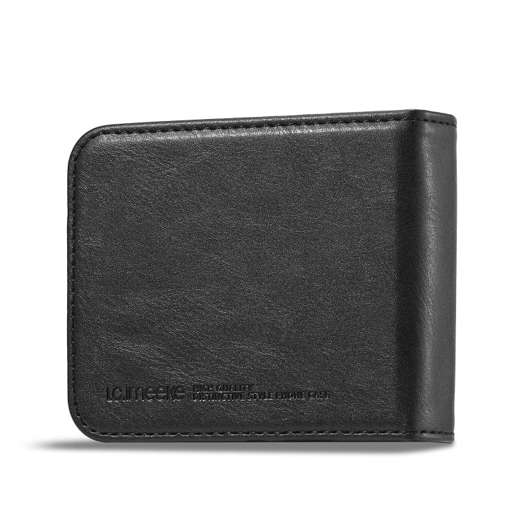 Pour Samsung Galaxy Z Flip6 / Flip7 FE LC.IMEEKE Étui de téléphone en cuir anti-RFID (Noir)