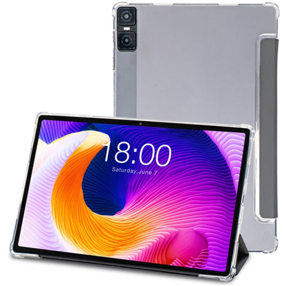 Pour Teclast T45 HD Étui intelligent en cuir avec support à trois volets (gris)
