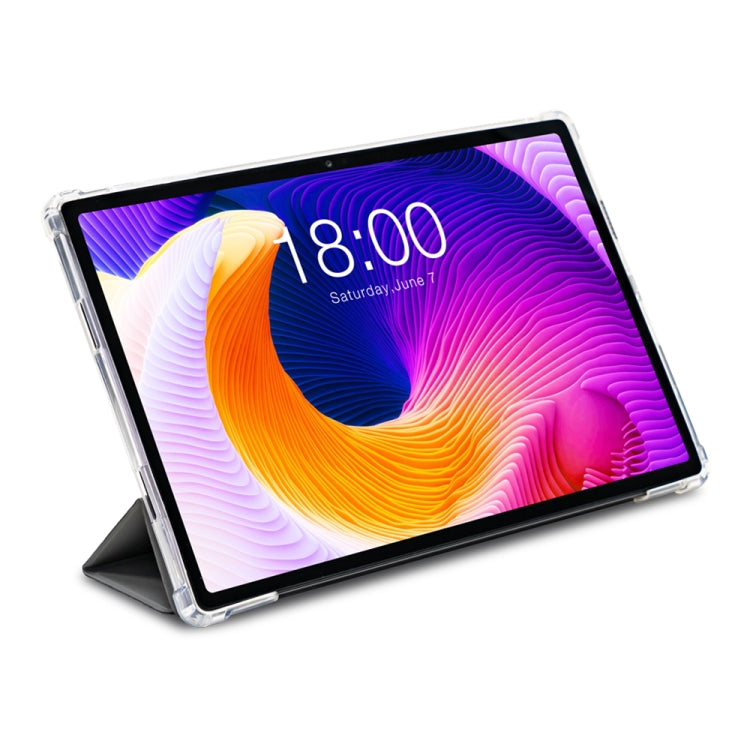 Pour Teclast T45 HD Étui intelligent en cuir avec support à trois volets (gris)