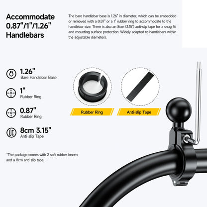 Ulefone Armor Mount Pro AM01 Universal Bicycle Handle Phone Holder(Black)