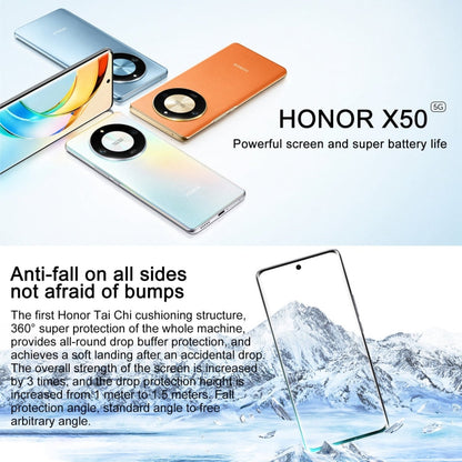 Honor X50 5G, 108MP Camera, 6.78 inch MagicOS 7.1.1 Snapdragon 6 Gen1 Octa Core up to 2.2GHz, Network: 5G, OTG, Not Support Google Play, Memory:16GB+512GB(Black)