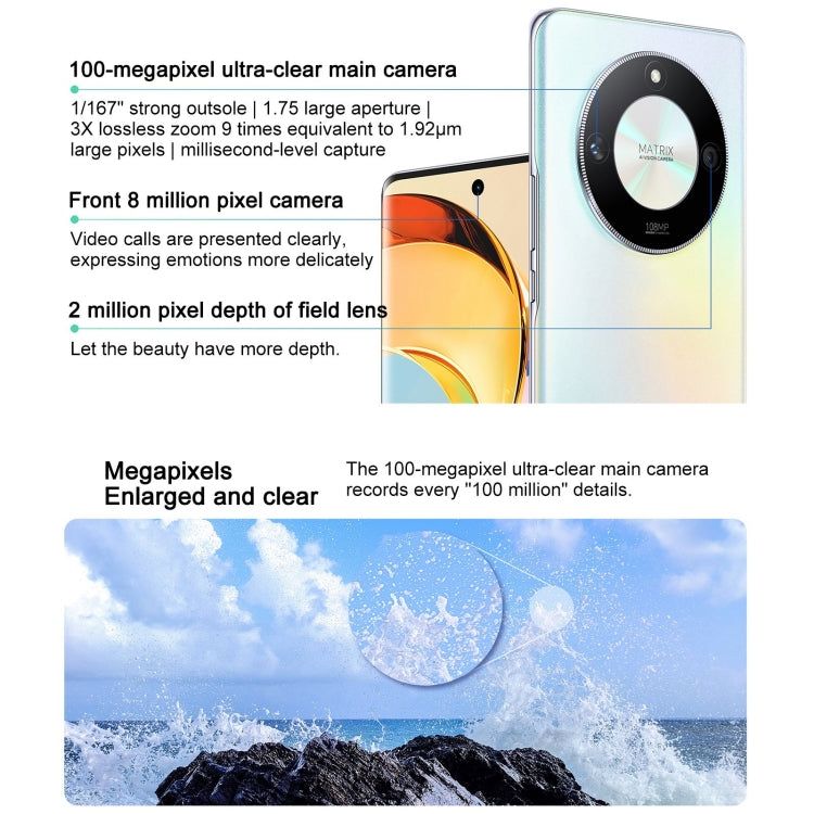 Honor X50 5G, 108MP Camera, 6.78 inch MagicOS 7.1.1 Snapdragon 6 Gen1 Octa Core up to 2.2GHz, Network: 5G, OTG, Not Support Google Play, Memory:16GB+512GB(Silver)