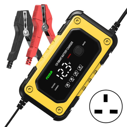 Chargeur de batterie intelligent FOXSUR FBC1206E 6A 12V pour voiture / moto (prise UK)