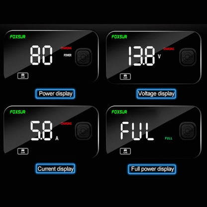 Chargeur de batterie intelligent FOXSUR FBC1206E 6A 12V pour voiture / moto (prise UK)