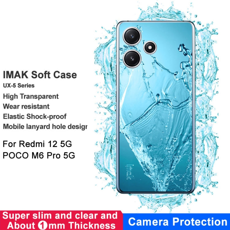 For Xiaomi Redmi 12 5G Global imak UX-5 Series Transparent Shockproof TPU Protective Case(Transparent)