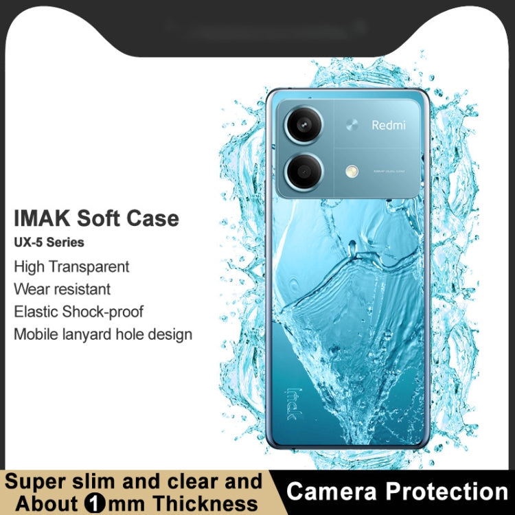 For Xiaomi Redmi Note 13R Pro 5G imak UX-5 Series Transparent Shockproof TPU Protective Case(Transparent)