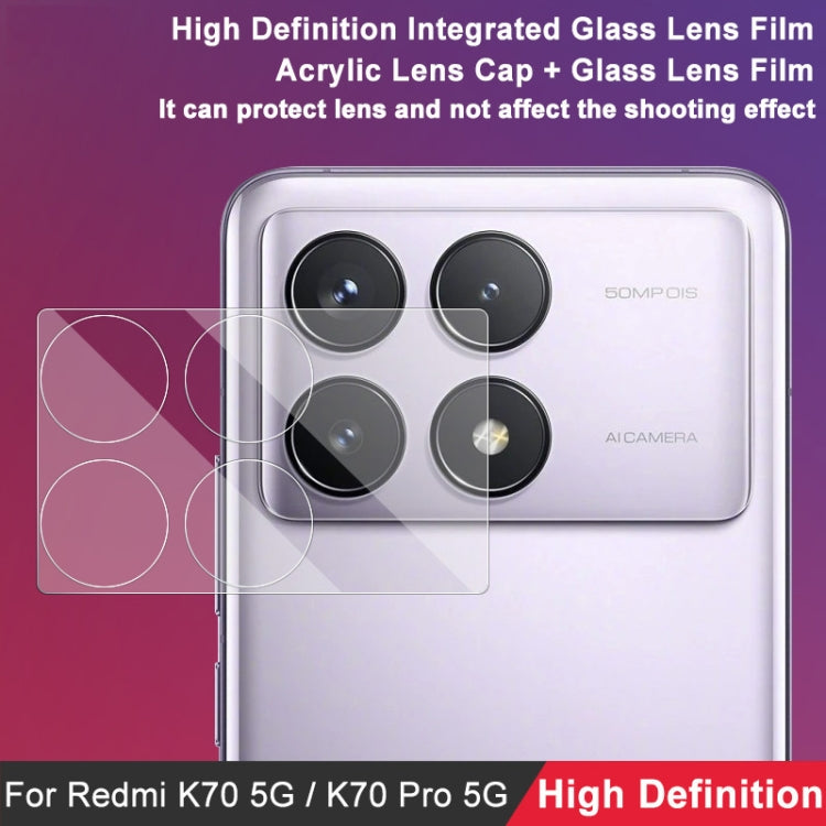 For Xiaomi Redmi K70 5G/K70 Pro 5G/K70E 5G imak High Definition Integrated Glass Lens Film