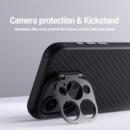 For iPhone 15 Pro NILLKIN Aramid Fiber MagSafe Magnetic Phone Case(Black)