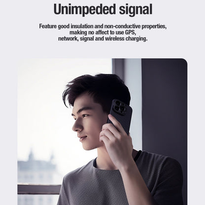 For iPhone 15 Pro NILLKIN Aramid Fiber MagSafe Magnetic Phone Case(Black)