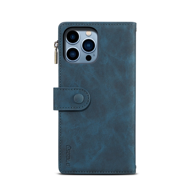 For iPhone 16 Pro ESEBLE Retro Frosted RFID Flip Leather Phone Case(Dark Green)
