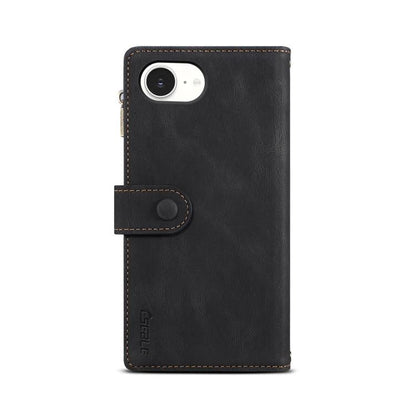 For iPhone 17e / 16e ESEBLE Retro Frosted RFID Flip Leather Phone Case(Black)