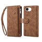 For iPhone 17e / 16e ESEBLE Retro Frosted RFID Flip Leather Phone Case(Brown)