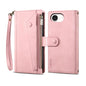 For iPhone 17e / 16e ESEBLE Retro Frosted RFID Flip Leather Phone Case(Rose Gold)