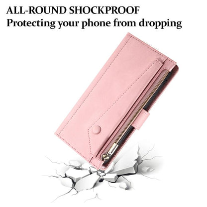 For iPhone 17e / 16e ESEBLE Retro Frosted RFID Flip Leather Phone Case(Rose Gold)