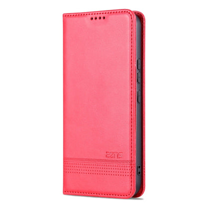 For Samsung Galaxy A05 AZNS Magnetic Calf Texture Flip Leather Phone Case(Red)