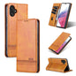 For Samsung Galaxy A05 AZNS Magnetic Calf Texture Flip Leather Phone Case(Light Brown)