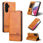 For Samsung Galaxy A55 5G AZNS Magnetic Calf Texture Flip Leather Phone Case(Light Brown)