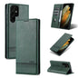 For Samsung Galaxy S24 Ultra 5G AZNS Magnetic Calf Texture Flip Leather Phone Case(Dark Green)
