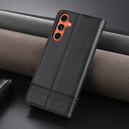 For Samsung Galaxy C55/M55 AZNS Magnetic Calf Texture Flip Leather Phone Case(Black)