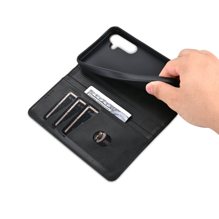 For Samsung Galaxy C55/M55 AZNS Magnetic Calf Texture Flip Leather Phone Case(Black)