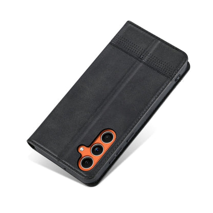 For Samsung Galaxy C55/M55 AZNS Magnetic Calf Texture Flip Leather Phone Case(Black)