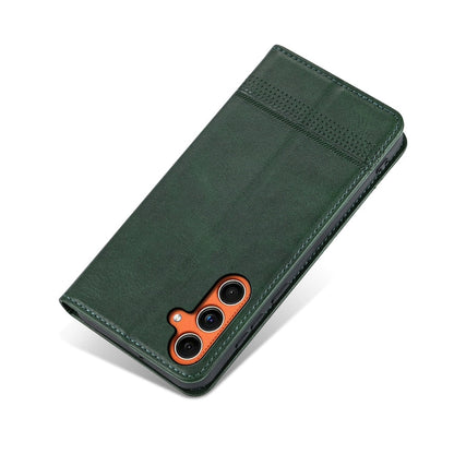 For Samsung Galaxy C55/M55 AZNS Magnetic Calf Texture Flip Leather Phone Case(Dark Green)