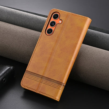 For Samsung Galaxy C55/M55 AZNS Magnetic Calf Texture Flip Leather Phone Case(Light Brown)