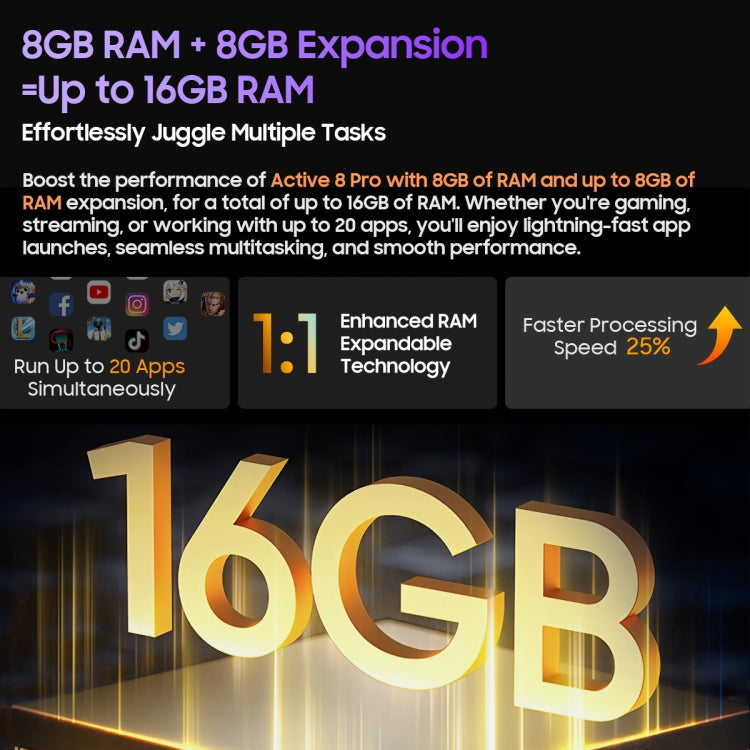 [Entrepôt HK] Tablette robuste Blackview Active 8 Pro 4G, 10,36 pouces 8 Go+256 Go Android 14 MT6789 Octa Core, double SIM, version globale avec Google Play, prise EU (Noir)