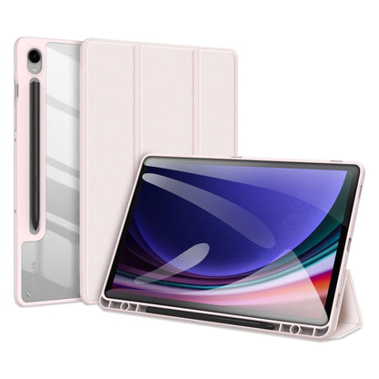For Samsung Galaxy Tab S10 Lite / S10 FE DUX DUCIS TOBY Series Antiskid Leather Tablet Case with Sleep / Wake-up Function(Pink)