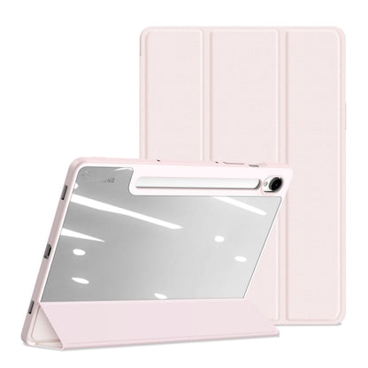 For Samsung Galaxy Tab S10 Lite / S10 FE DUX DUCIS TOBY Series Antiskid Leather Tablet Case with Sleep / Wake-up Function(Pink)