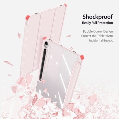 For Samsung Galaxy Tab S10 Lite / S10 FE DUX DUCIS TOBY Series Antiskid Leather Tablet Case with Sleep / Wake-up Function(Pink)