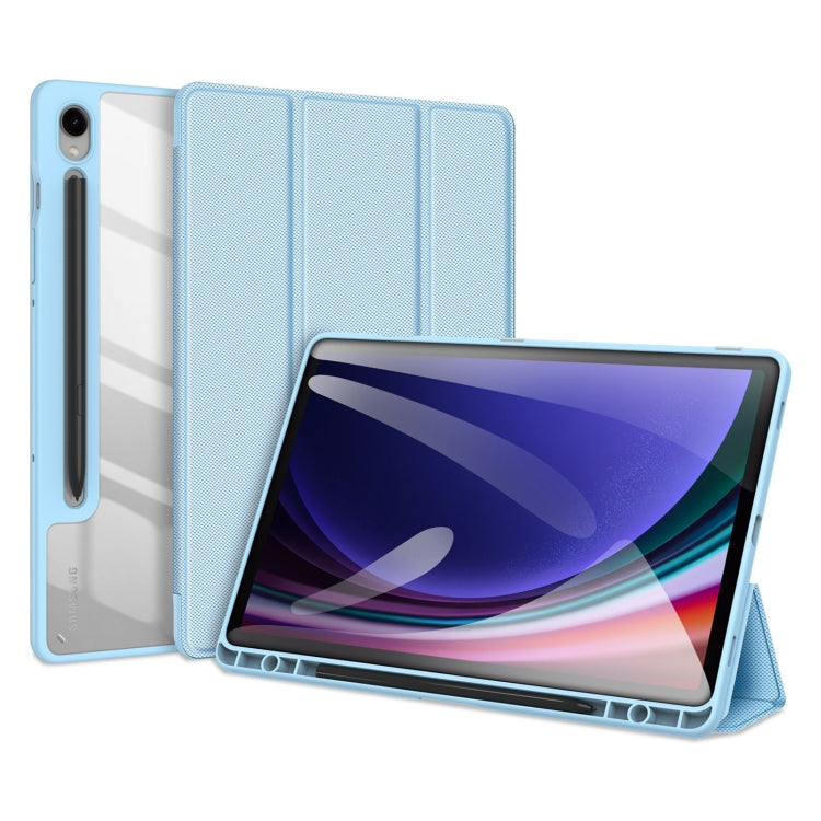 For Samsung Galaxy Tab S10 Lite / S10 FE DUX DUCIS TOBY Series Antiskid Leather Tablet Case with Sleep / Wake-up Function(Blue)