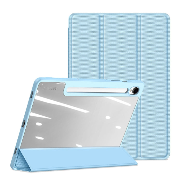 For Samsung Galaxy Tab S10 Lite / S10 FE DUX DUCIS TOBY Series Antiskid Leather Tablet Case with Sleep / Wake-up Function(Blue)