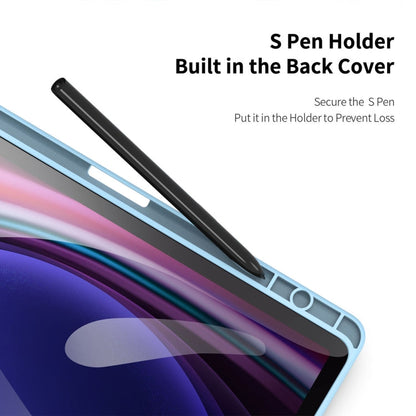 For Samsung Galaxy Tab S10 Lite / S10 FE DUX DUCIS TOBY Series Antiskid Leather Tablet Case with Sleep / Wake-up Function(Blue)