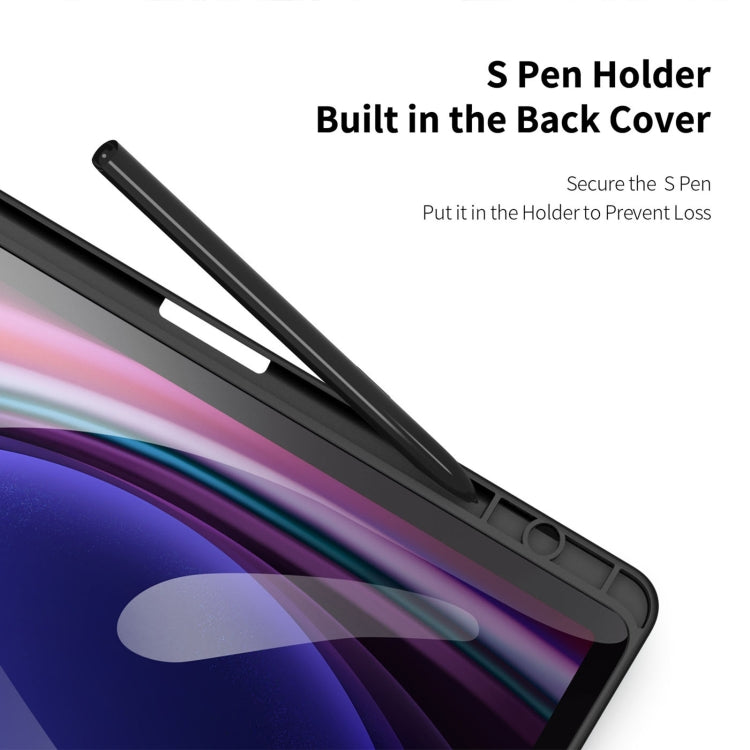Pour Samsung Galaxy Tab S10 Lite / S10 FE DUX DUCIS TOBY Series Étui en cuir antidérapant avec fonction veille/réveil (Noir)