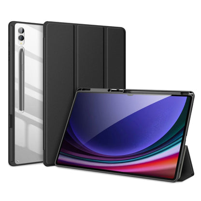 Pour Samsung Galaxy Tab S10 Ultra DUX DUCIS Série TOBY Étui en cuir antidérapant avec fonction veille/réveil (noir)