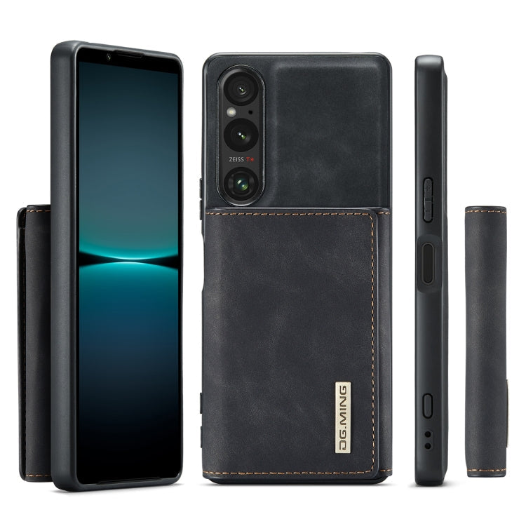 For Sony Xperia 1 VI DG.MING M1 Series 3-Fold Multi Card Wallet + Magnetic Phone Case(Black)