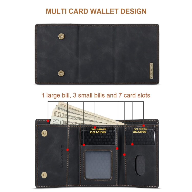 For Sony Xperia 1 VI DG.MING M1 Series 3-Fold Multi Card Wallet + Magnetic Phone Case(Black)