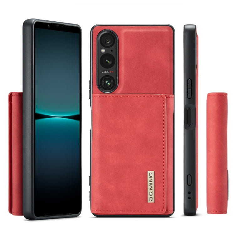 For Sony Xperia 1 VI DG.MING M1 Series 3-Fold Multi Card Wallet + Magnetic Phone Case(Red)