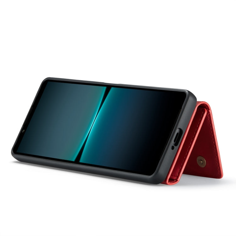 For Sony Xperia 1 VI DG.MING M1 Series 3-Fold Multi Card Wallet + Magnetic Phone Case(Red)