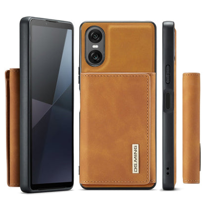 Pour Sony Xperia 10 VI DG.MING M1 Series Portefeuille Multi-Cartes Pliant en 3 + Étui de Téléphone Magnétique (Marron)