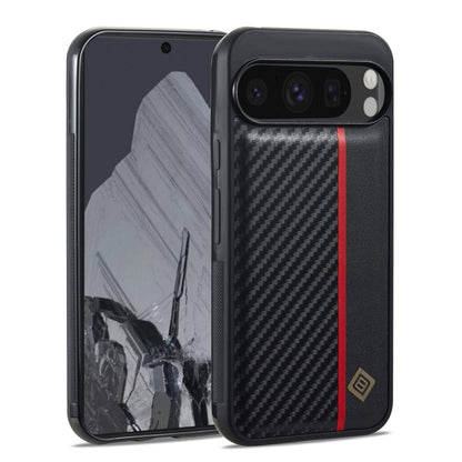 For Google Pixel 9 Pro XL LC.IMEEKE 3 in 1 Carbon Fiber Texture Shockproof Phone Case(Black)