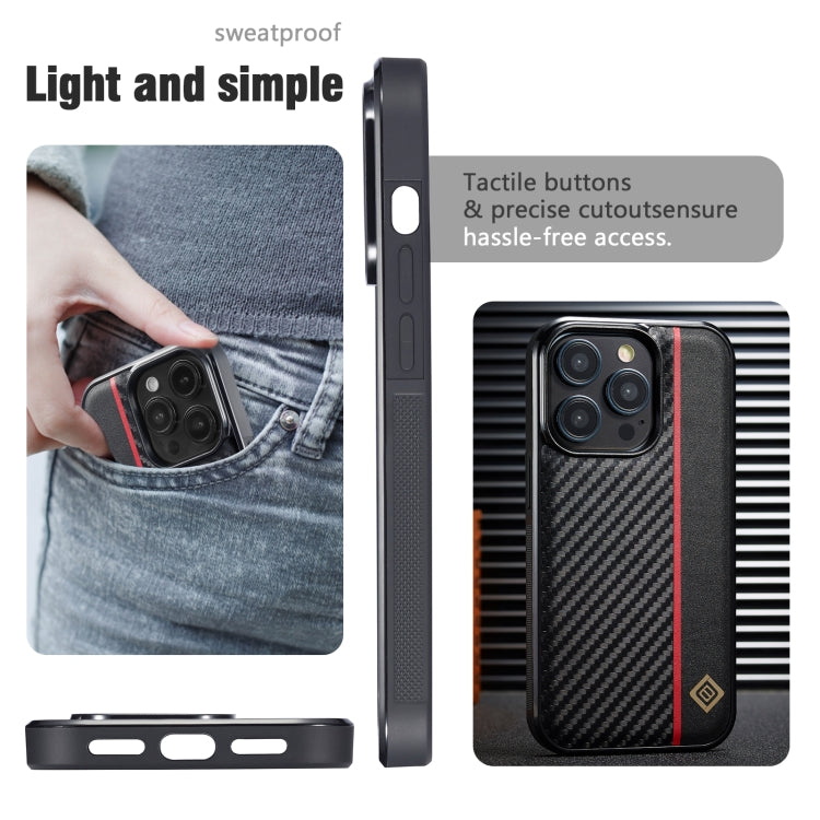 For Xiaomi Redmi 13C / Poco C65 LC.IMEEKE 3 in 1 Carbon Fiber Texture Shockproof Phone Case(Black)