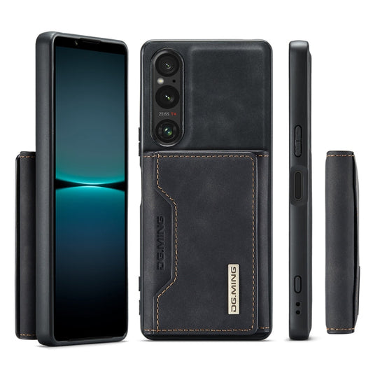 For Sony Xperia 1 VI DG.MING M2 Series 3-Fold Multi Card Bag + Magnetic Phone Case(Black)