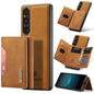 For Sony Xperia 1 VI DG.MING M2 Series 3-Fold Multi Card Bag + Magnetic Phone Case(Brown)